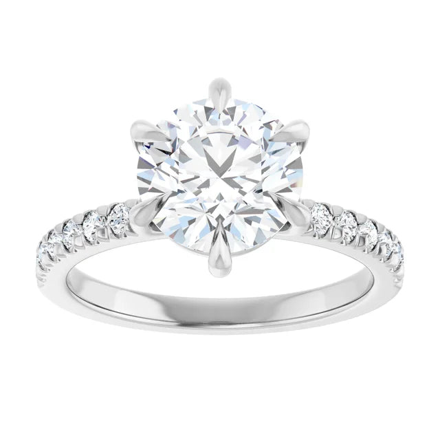 2.33ctw Round 6-Prong Solitaire Diamond Engagement Ring
