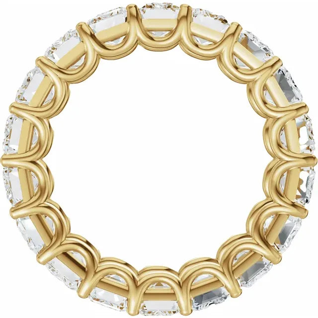 10 CTW Emerald Cut Diamond Eternity Band
