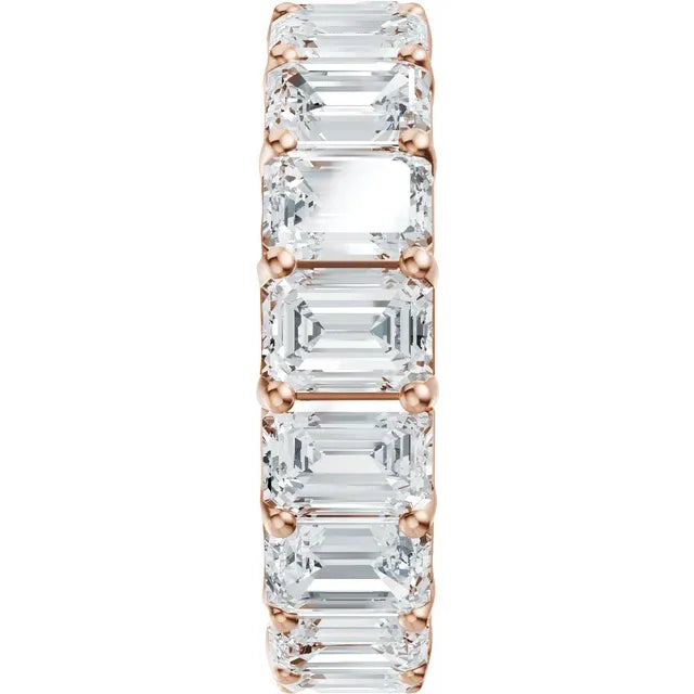 10 CTW Emerald Cut Diamond Eternity Band