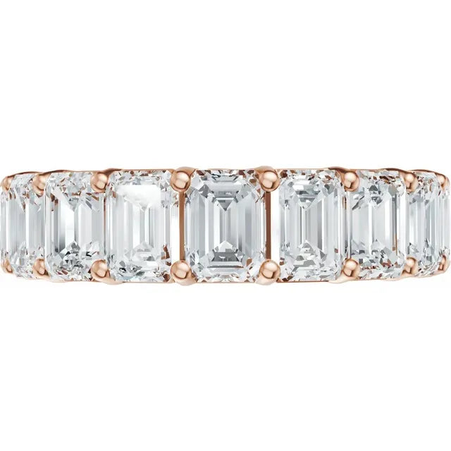10 CTW Emerald Cut Diamond Eternity Band