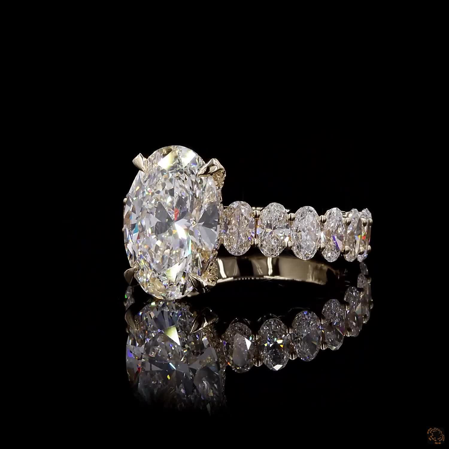5ct Oval Hidden Halo Engagement Ring