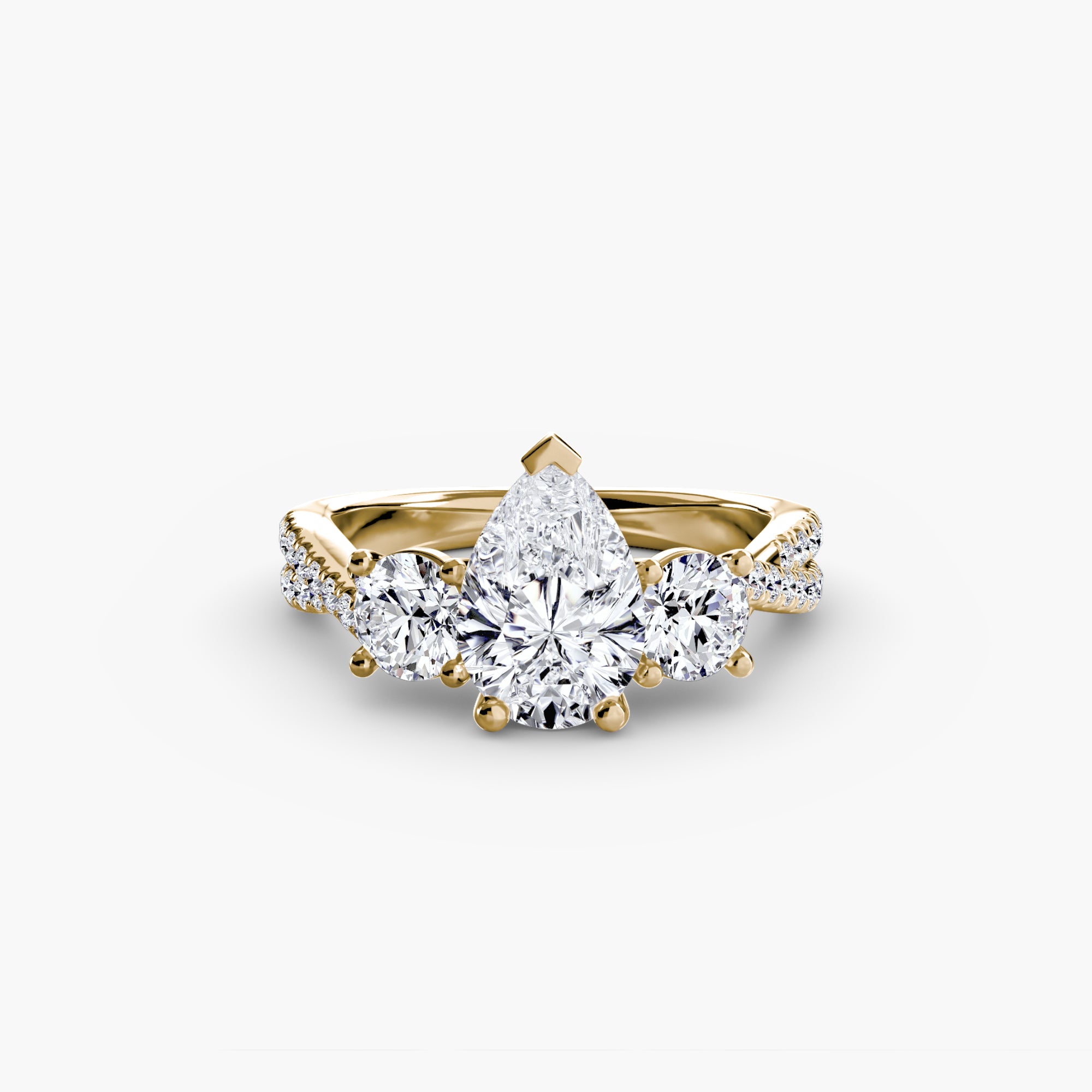 Three-Stone with Pavé Band 2