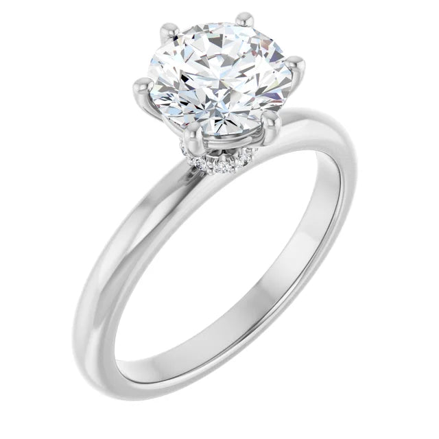 2.00ct VVS1 D Color Lab Diamond Solitaire 14K Gold