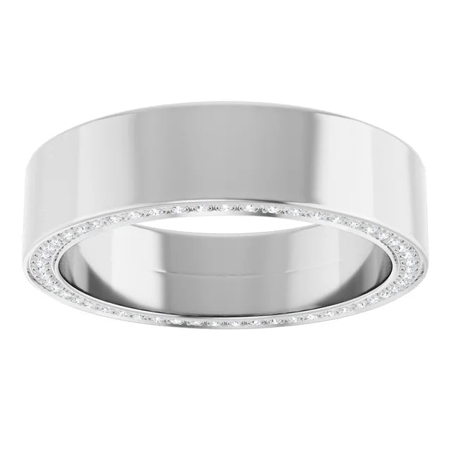 6mm Men’s Diamond Band – 14K Gold