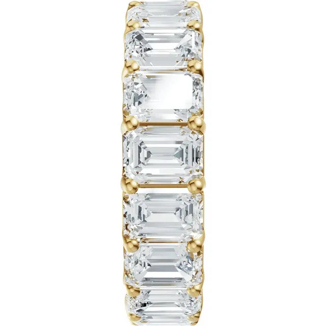 10 CTW Emerald Cut Diamond Eternity Band