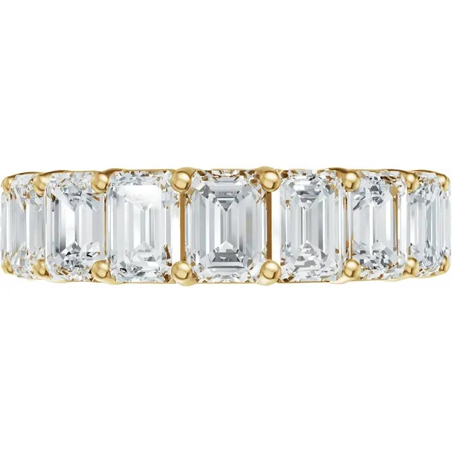 10 CTW Emerald Cut Diamond Eternity Band