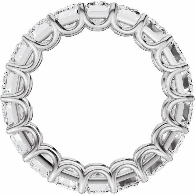 10 CTW Emerald Cut Diamond Eternity Band