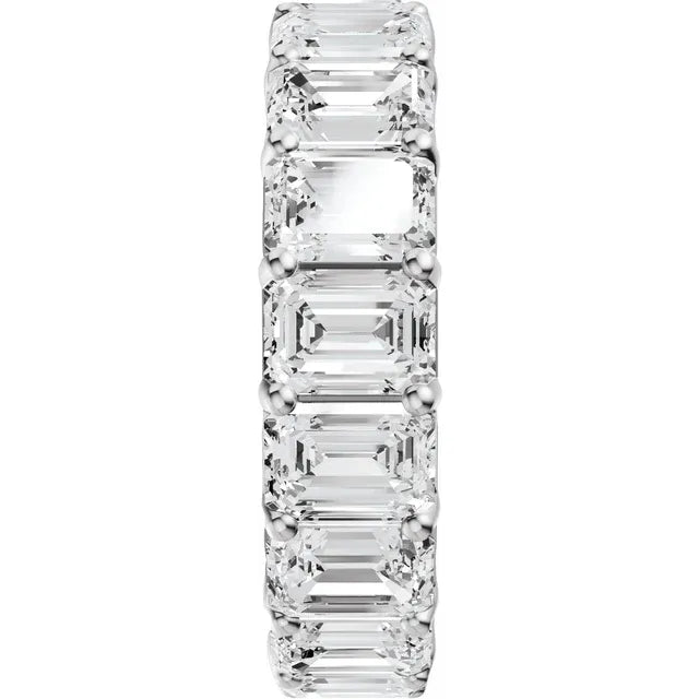 10 CTW Emerald Cut Diamond Eternity Band