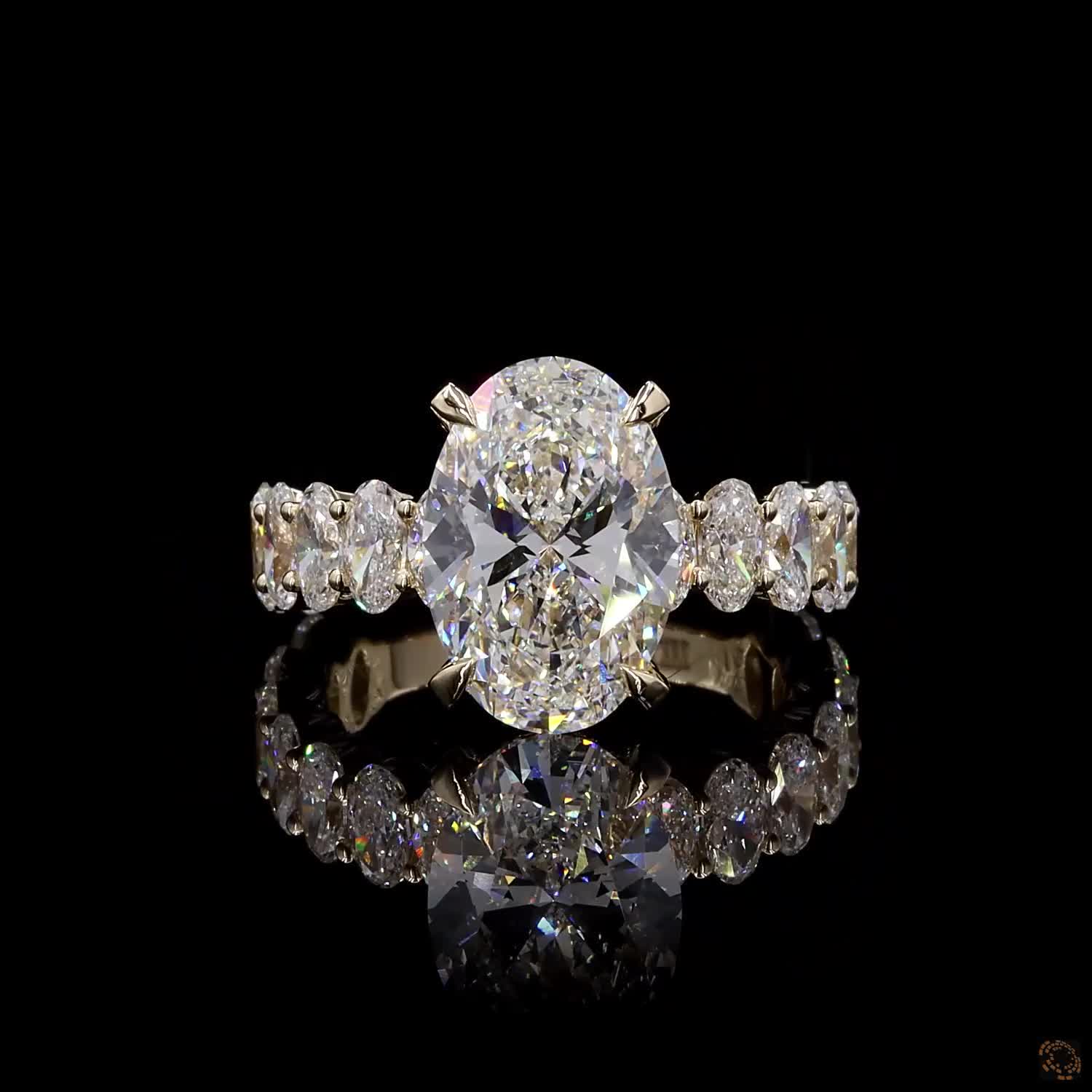 5ct Oval Hidden Halo Engagement Ring