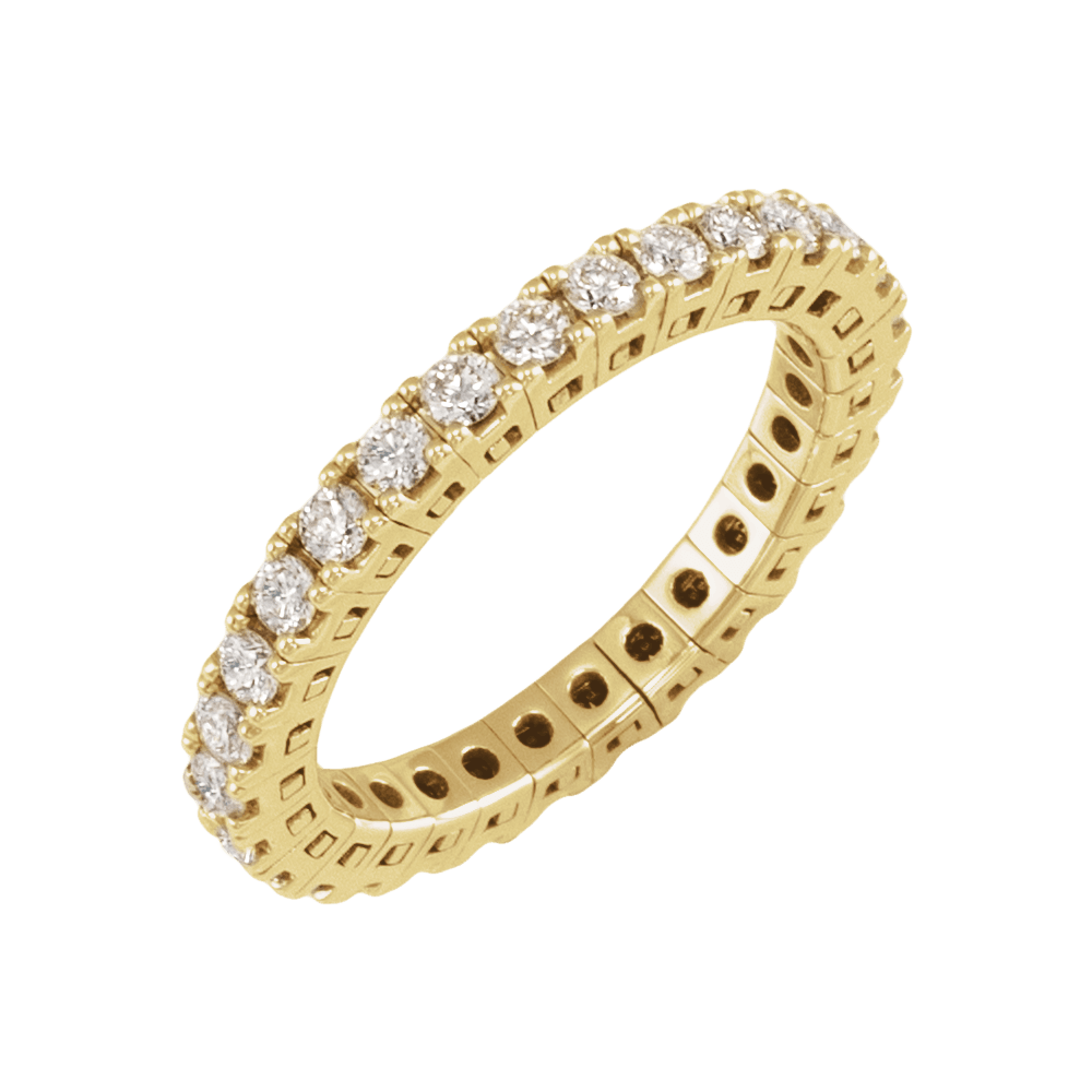 14K Yellow Gold 1 CTW Lab-Grown Diamond Flexible Eternity Band
