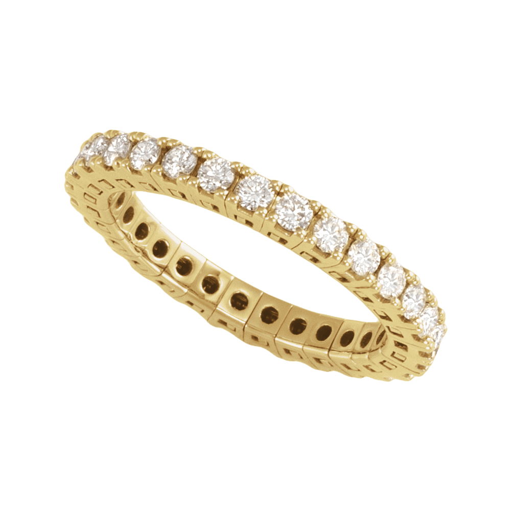 14K Yellow Gold 1 CTW Lab-Grown Diamond Flexible Eternity Band