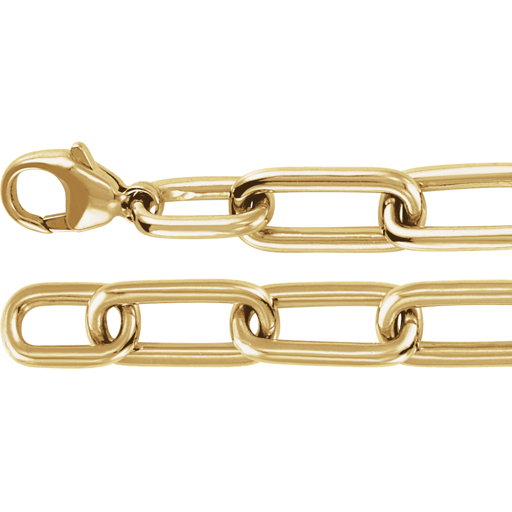 14K Yellow Gold 1 1/2 CTW Lab-Grown Diamond Paperclip-Style 7" Bracelet
